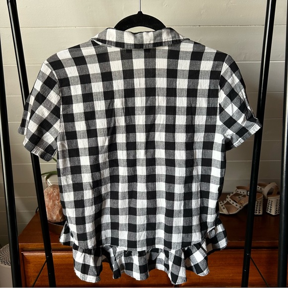 Gingham Peplum Top - Picture 2 of 3